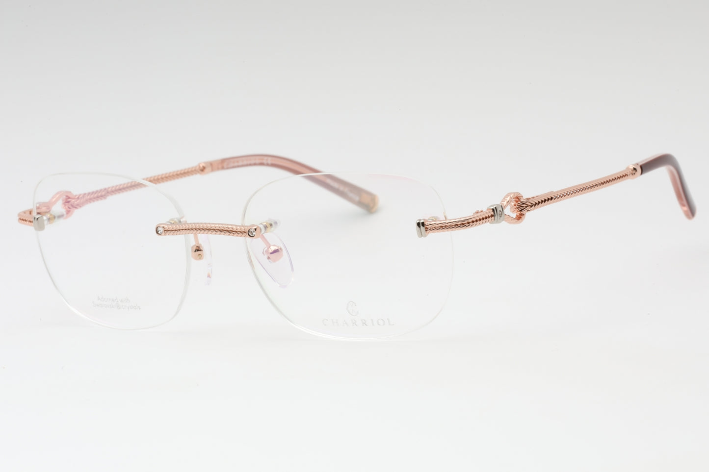 Charriol 71046 C03 Sunglasses Shiny Pink Gold Size : 54