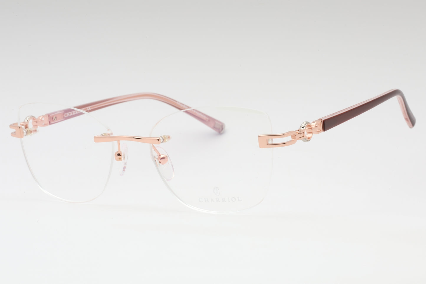 Charriol 71051 C03 Eyeglasses Shiny Pink Gold Size : 54
