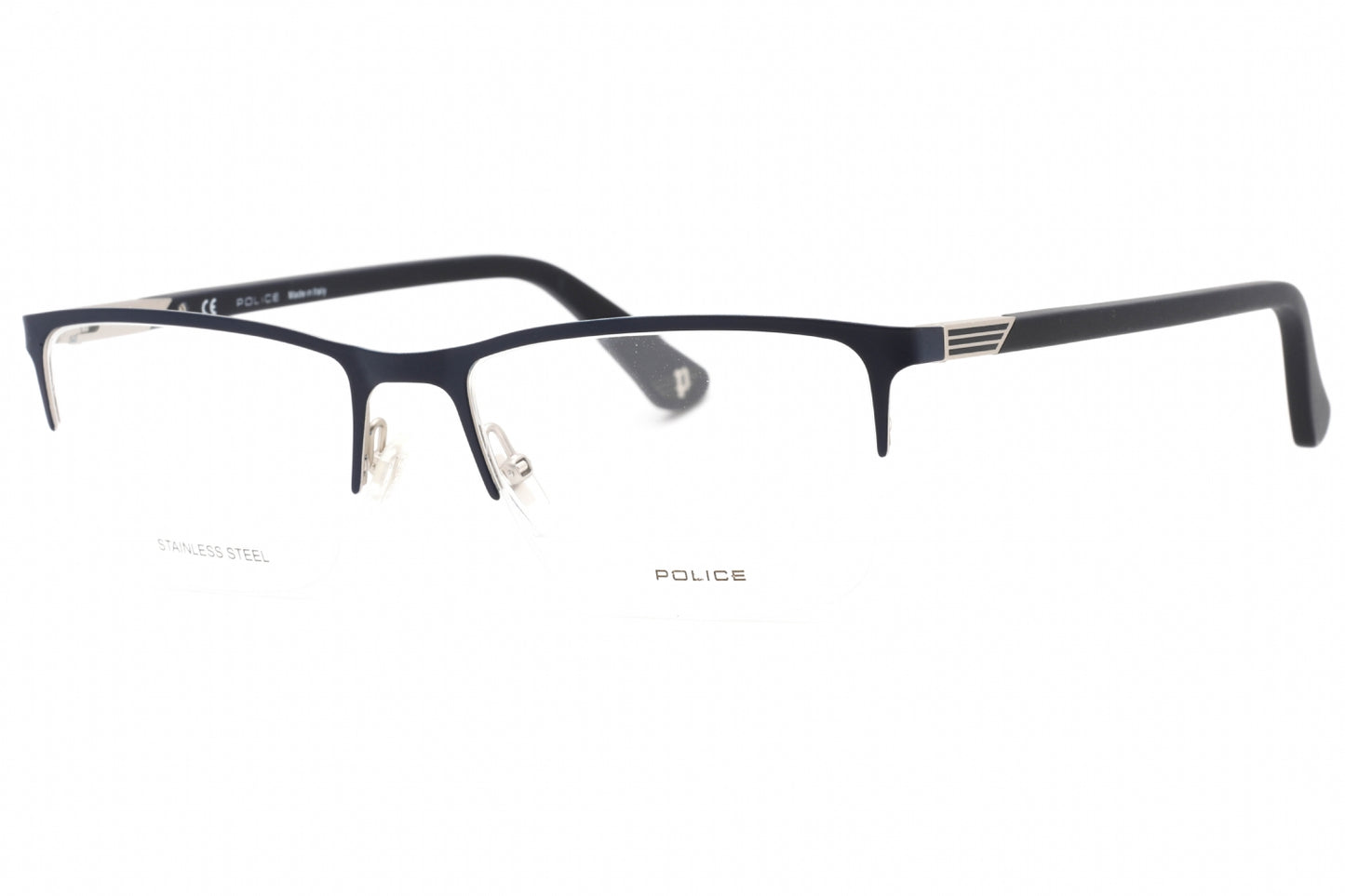 Police Vpl884 502 Eyeglasses Shiny Gunmetal Size : 54