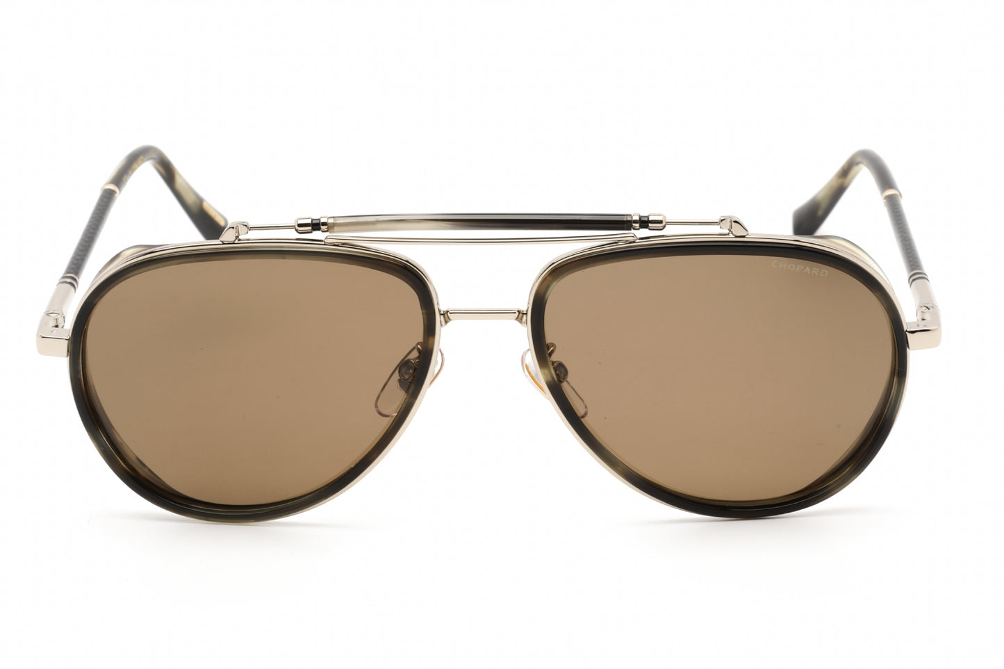 Chopard 24 7hlp Sunglasses Shiny Brown Striped Havana Size : 59