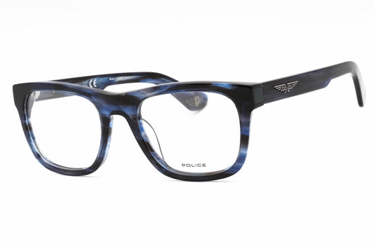 Police Vple37 6wr Sunglasses Shiny Streaked Blue Size : 52