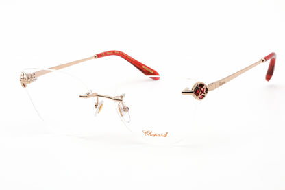 Chopard F87s 8fc Eyeglasses Shiny Copper Gold Size : 58