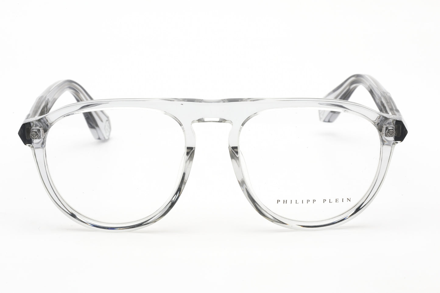 Philipp Plein 016m 6a7 Eyeglasses Shiny Transparent Grey Size : 54