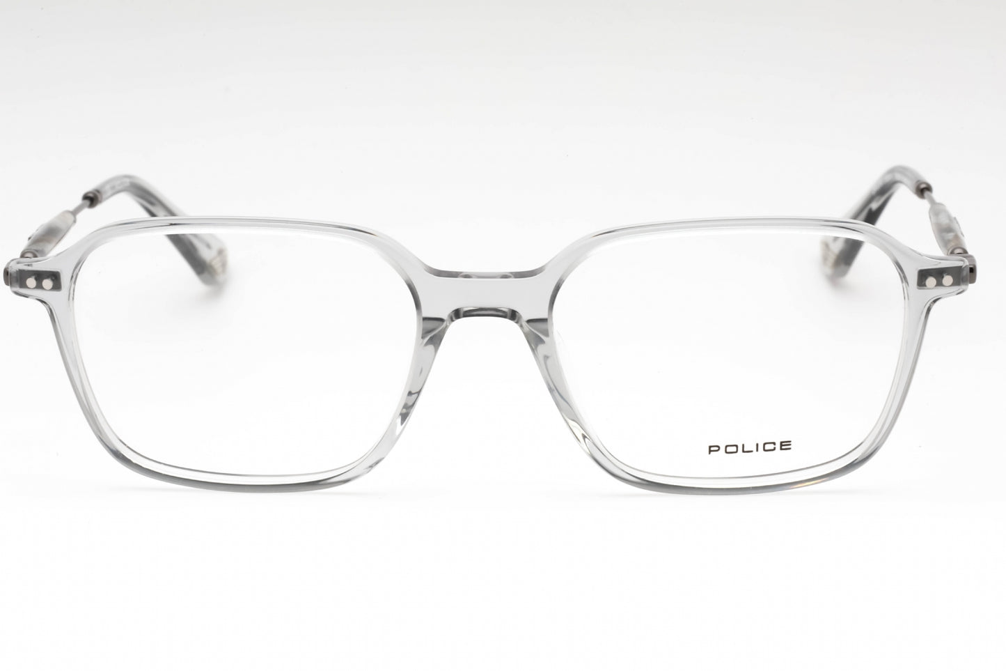 Police Vple98 6s8 Eyeglasses Transparent Grey Size : 52
