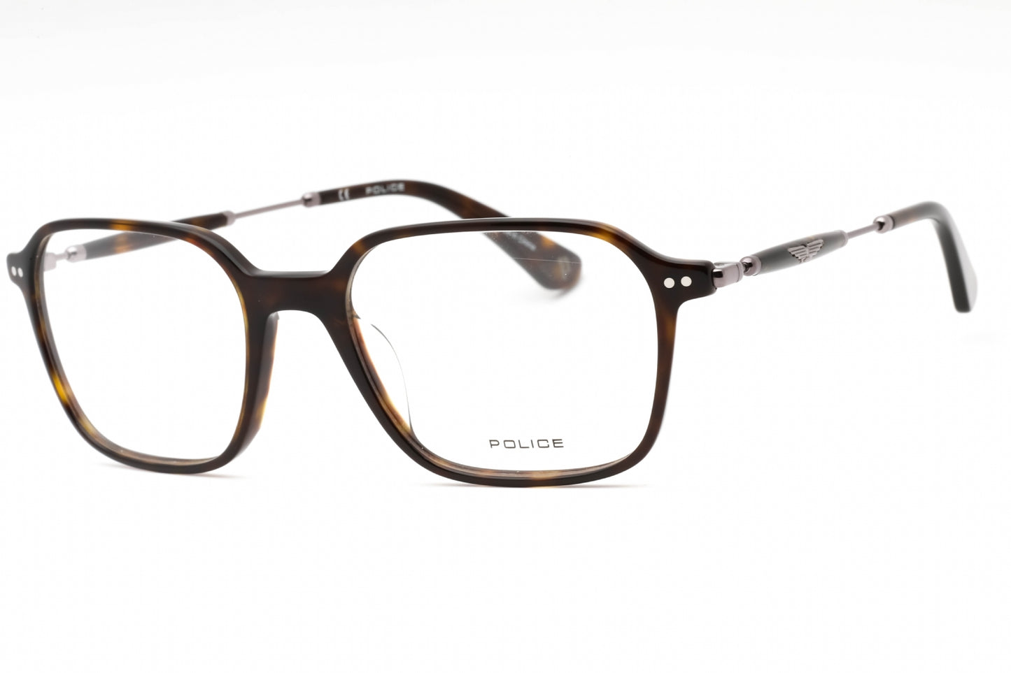 Police Vple98 722 Eyeglasses Dark Tortoise Size : 52