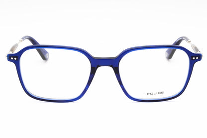 Police Vple98 T31 Eyeglasses Shiny Blue Size : 52