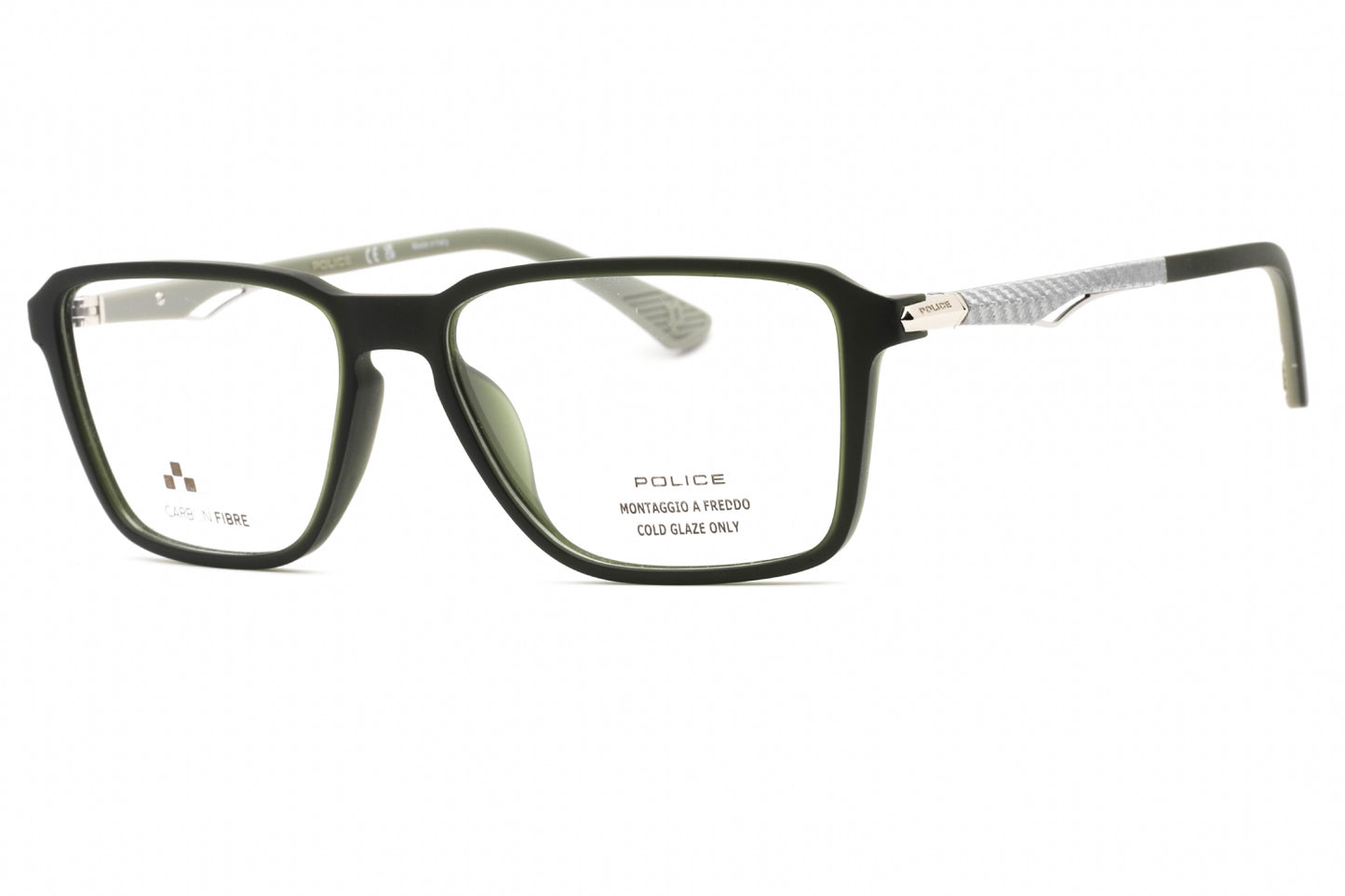 Police 05m B81 Eyeglasses Semi Matte Dark Green Size : 54