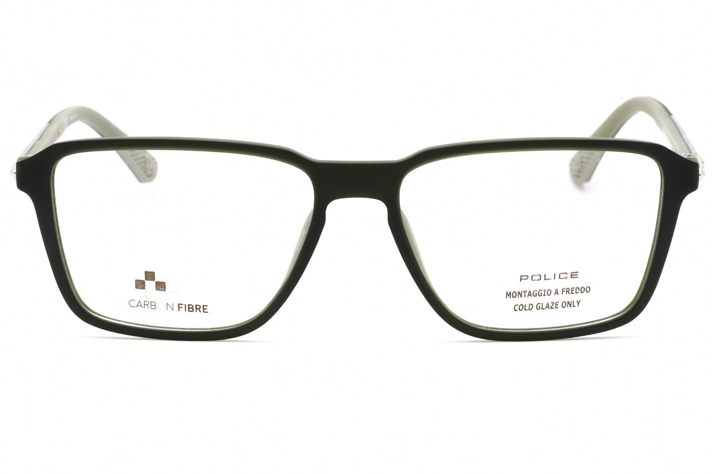 Police 05m B81 Eyeglasses Semi Matte Dark Green Size : 54