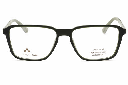 Police 05m B81 Eyeglasses Semi Matte Dark Green Size : 54