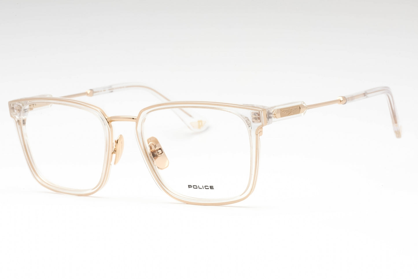 Police 09 300y Eyeglasses Clear On Gold Size : 53
