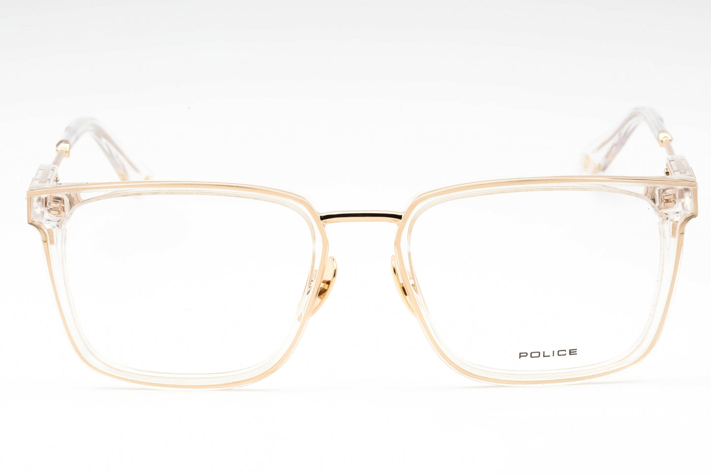 Police 09m 300y Eyeglasses Shiny Rose Gold Size : 53
