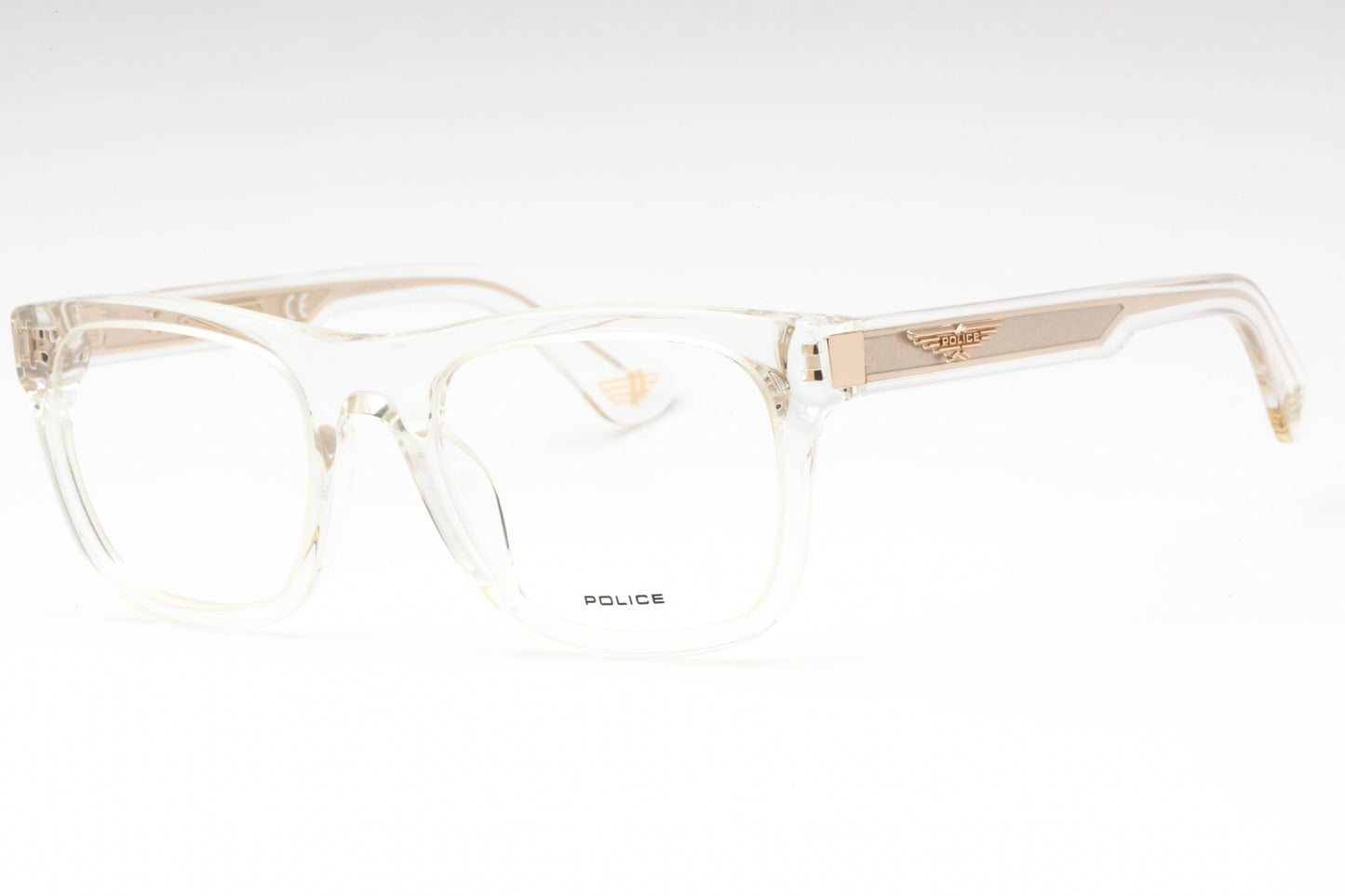 Police Vple37 880 Eyeglasses Transparent Size : 52