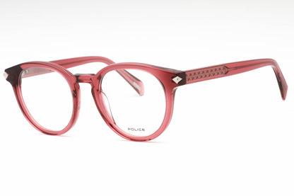 Police 30 1ck Eyeglasses Transparent Burgundy Size : 48