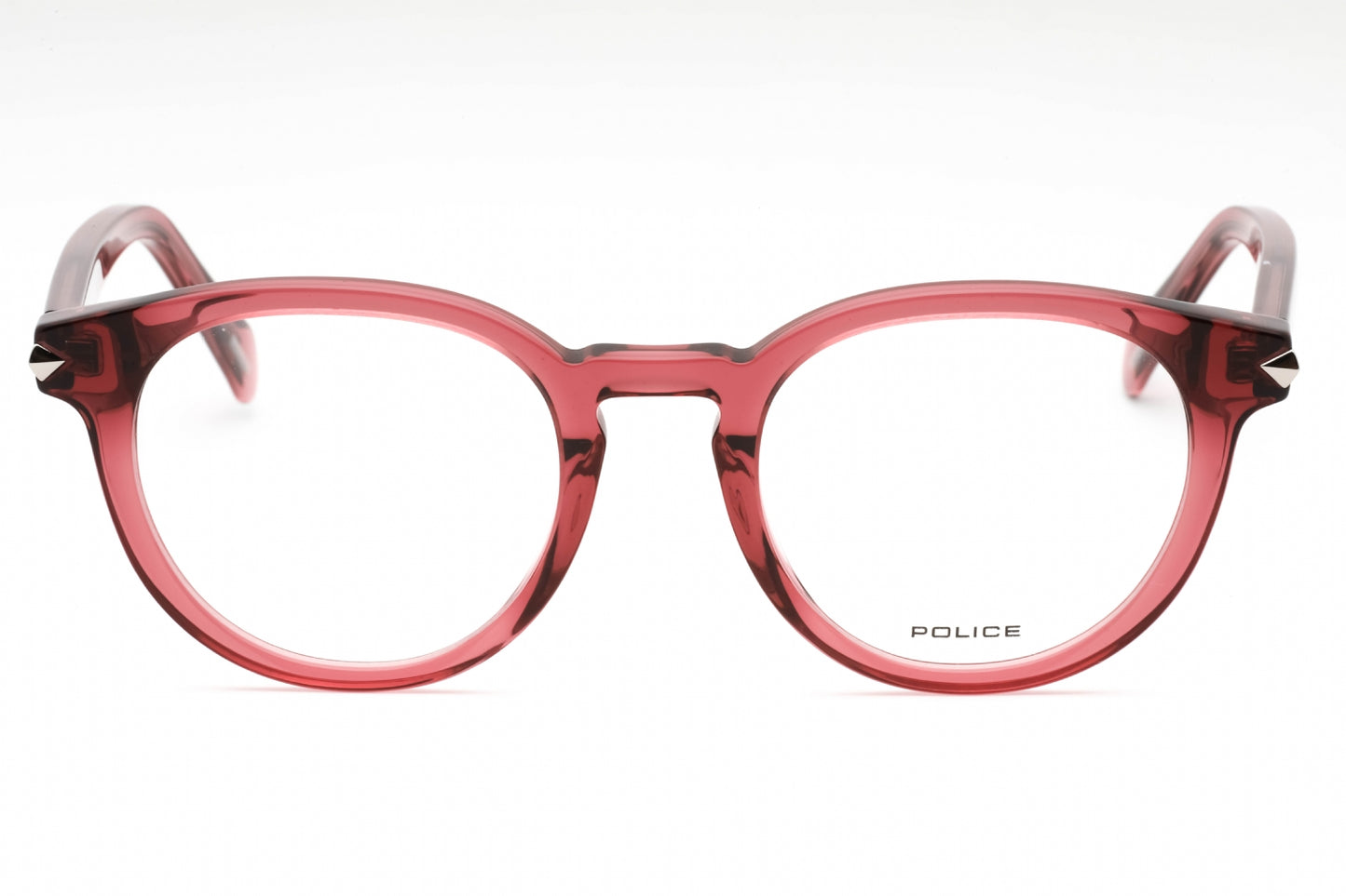 Police 30 1ck Eyeglasses Transparent Burgundy Size : 48