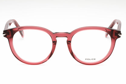 Police 30 1ck Eyeglasses Transparent Burgundy Size : 48