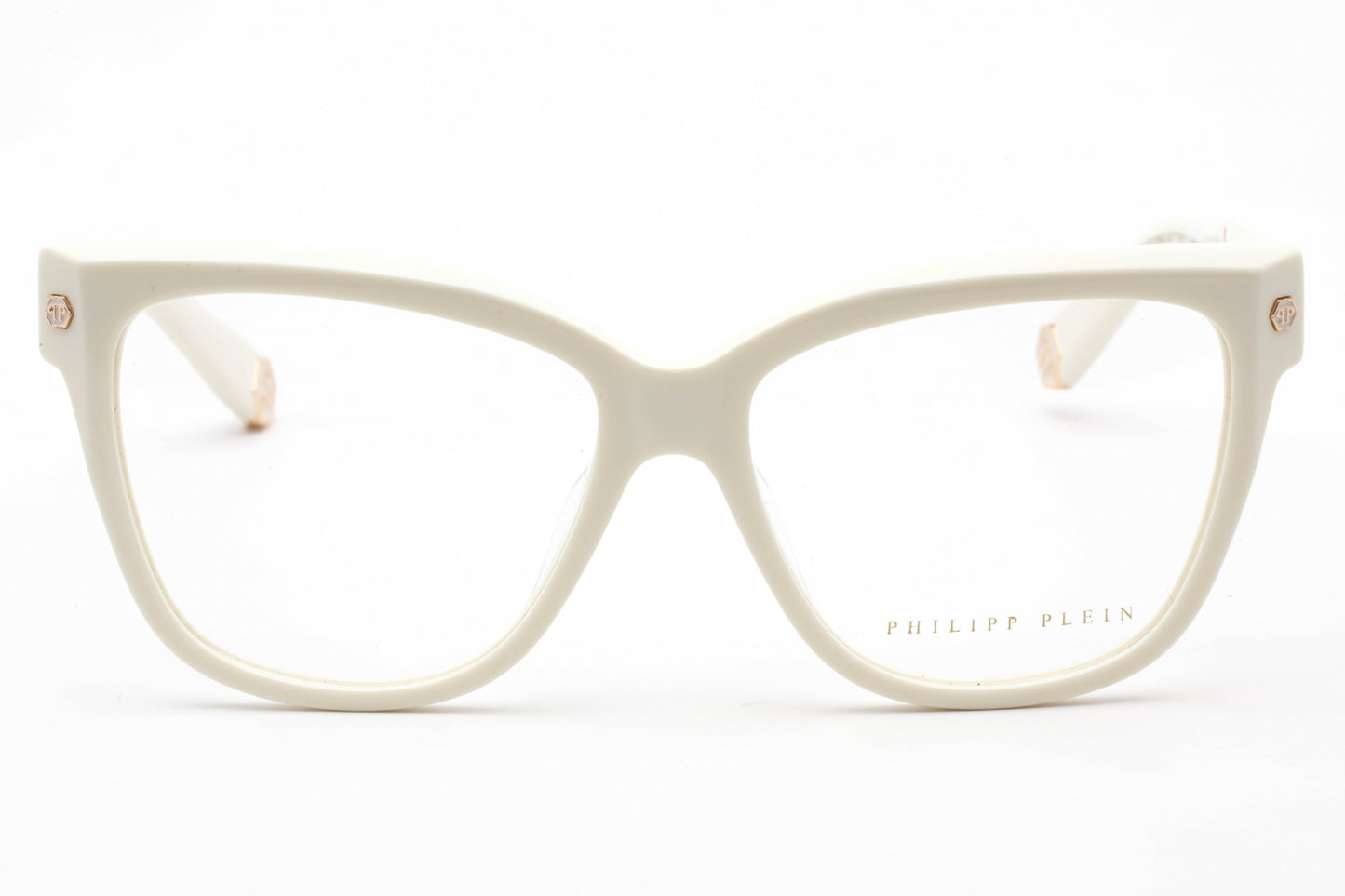 Philipp Plein 051m 3gf Eyeglasses Shiny Cream Size : 55