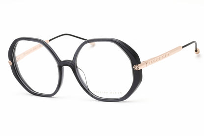Philipp Plein 053s 705 Eyeglasses Shiny Transparent Dark Grey Size : 56