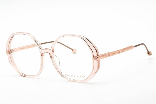 Philipp Plein 053s 9ah Eyeglasses Shiny Transparent Pink Size : 56
