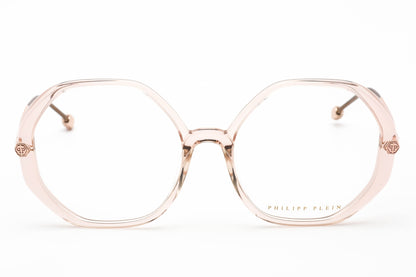 Philipp Plein 053s 9ah Eyeglasses Shiny Transparent Pink Size : 56