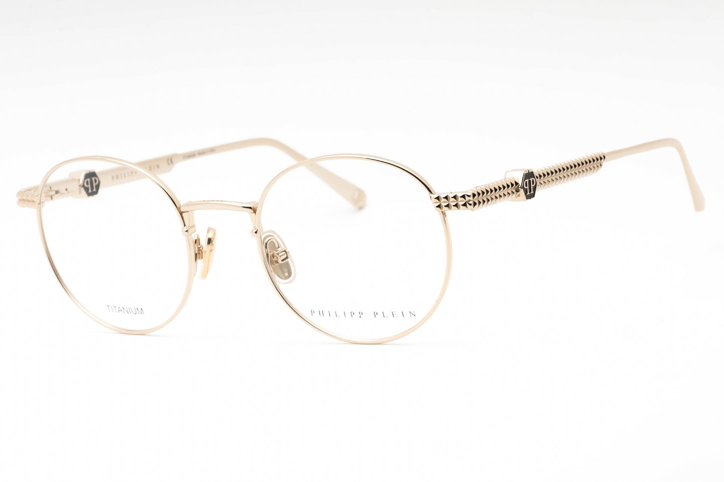 Philipp Plein 061m 300 Eyeglasses Shiny Rose Gold Size : 50