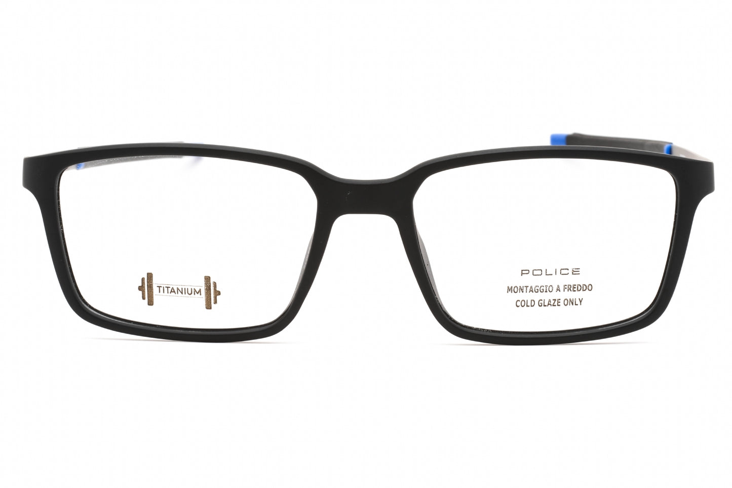 Police 85m U28 Eyeglasses Semi Matte Black Size : 54