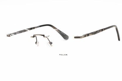 Police 83 K20 Eyeglasses Shiny Antique Pewter Size : 52