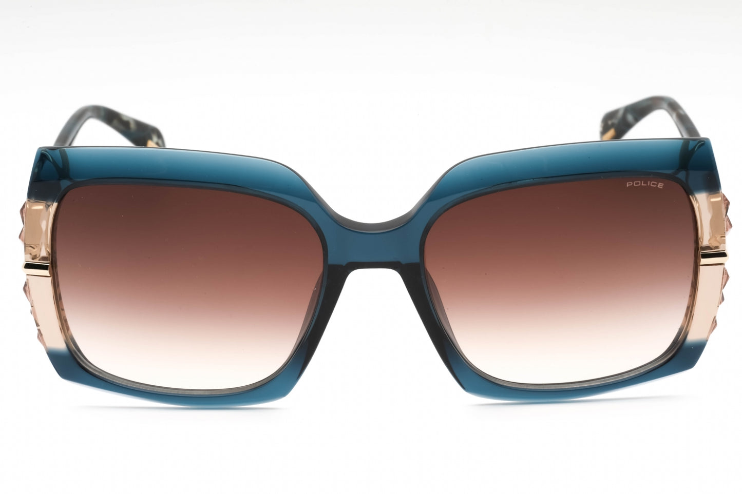 Police Splg23 Agq Sunglasses Transparent Blue Size : 57