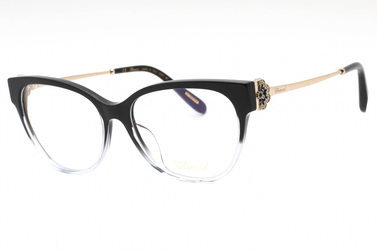 Chopard 325s N91 Eyeglasses Gradient Transparent Blue Black Size : 55