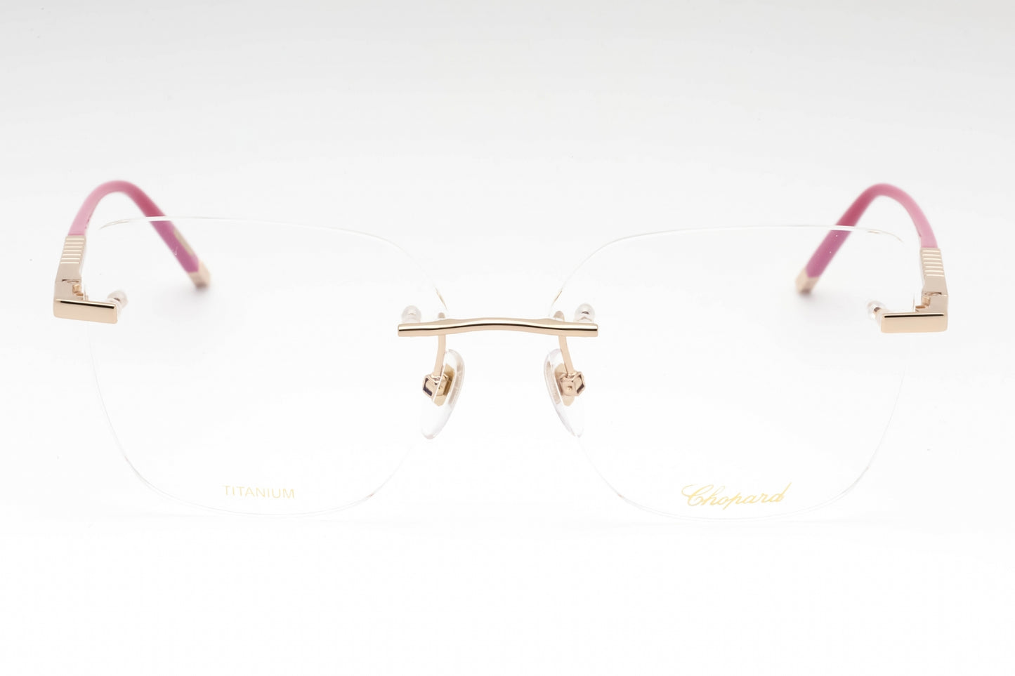Chopard G25m 300y Eyeglasses Shiny Rose Gold Size : 56
