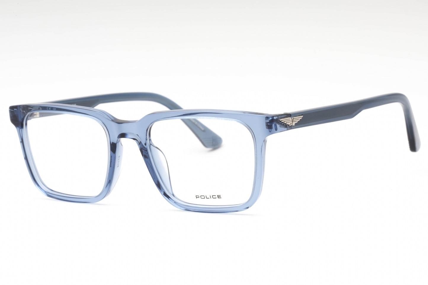 Police 76 Agq Eyeglasses Transparent Blue Size : 51