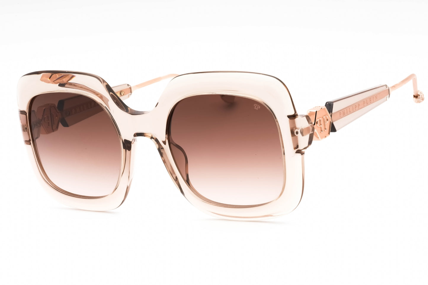 Philipp Plein 065s 7t1 Sunglasses Transparent Beige Size : 55