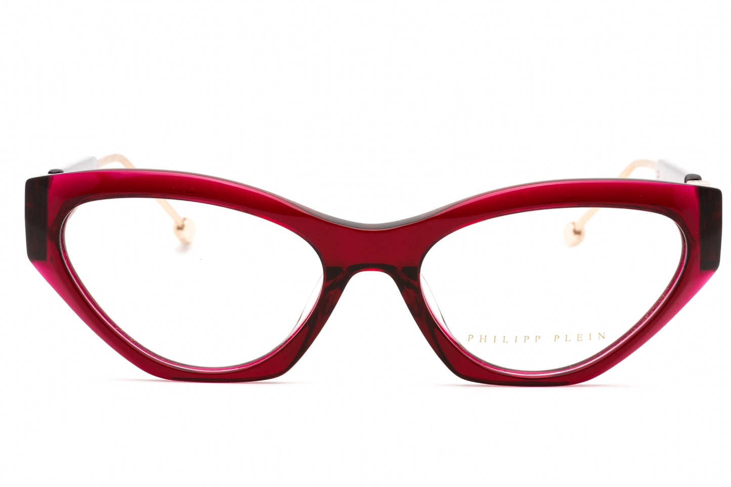 Philipp Plein 069s 9wf Eyeglasses Transparent Plum Size : 55