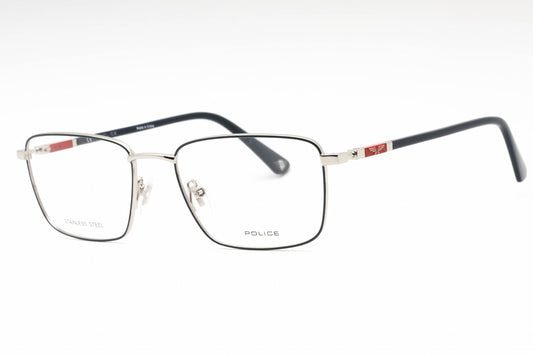 Police Vple97n E70 Eyeglasses Blue Silver Size : 53