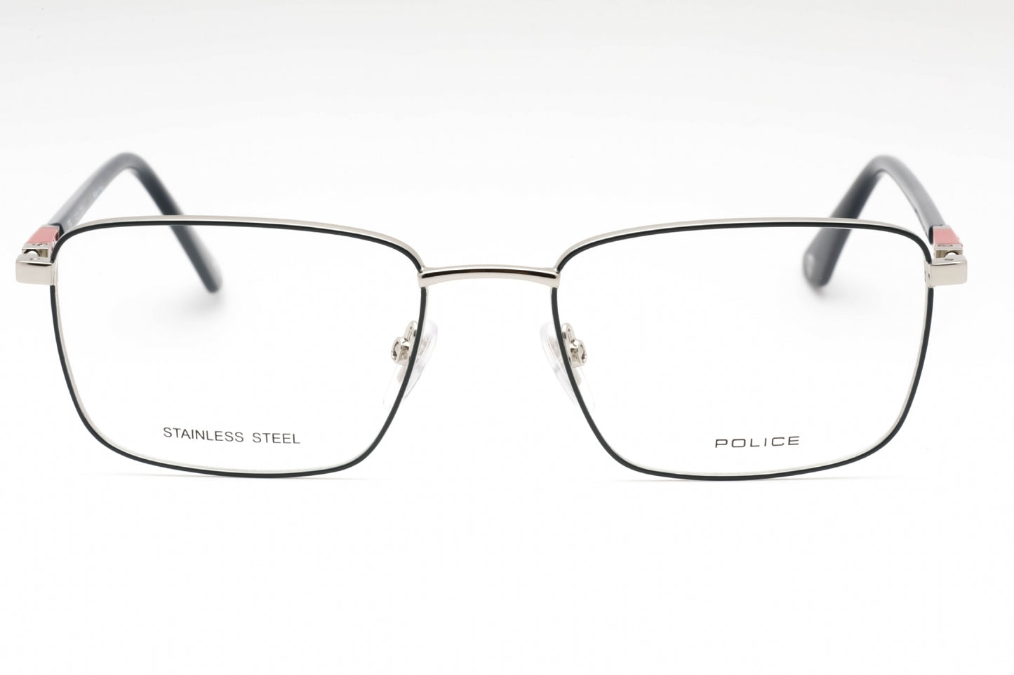 Police Vple97n E70 Eyeglasses Blue Silver Size : 53