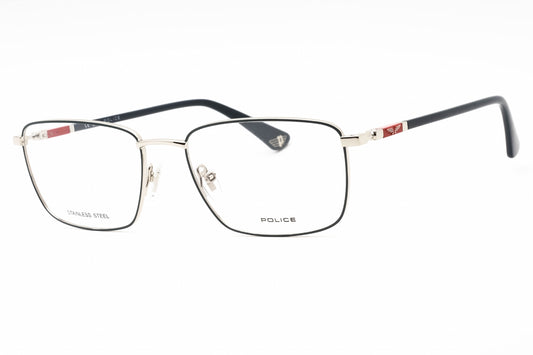 Police Vple97n E70 Eyeglasses Blue Silver Size : 56