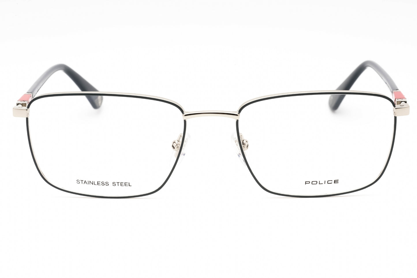 Police Vple97n E70 Eyeglasses Blue Silver Size : 56