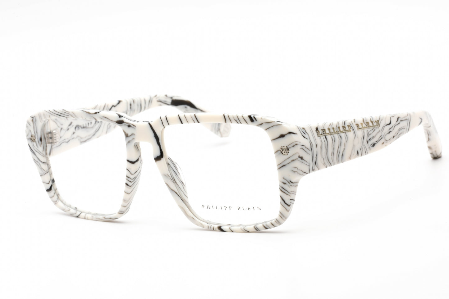 Philipp Plein 081 9yl Eyeglasses Marbled Ivory Size : 55