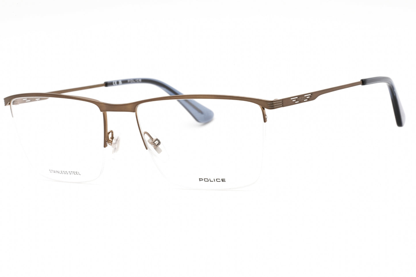 Police 75 F68 Eyeglasses Shiny Glossed Bronze Size : 57