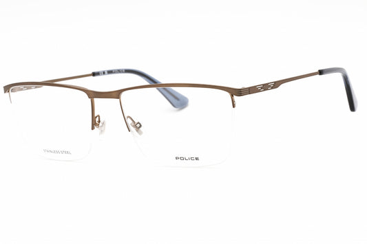 Police 75 F68 Eyeglasses Shiny Glossed Bronze Size : 57