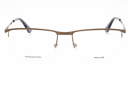 Police 75 F68 Eyeglasses Shiny Glossed Bronze Size : 57