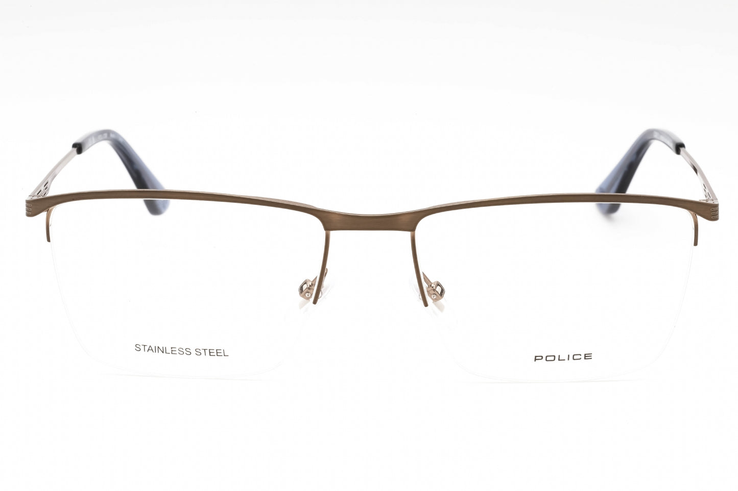 Police 75m F68 Eyeglasses Shiny Glossed Bronze Size : 57