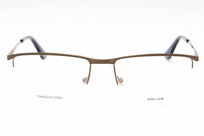 Police 75m F68 Eyeglasses Shiny Glossed Bronze Size : 57