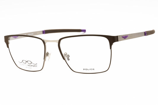 Police 79 8bmy Eyeglasses Brown Silver Size : 56