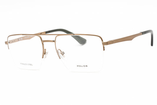 Police 71m F68 Eyeglasses Shiny Glossed Bronze Size : 55