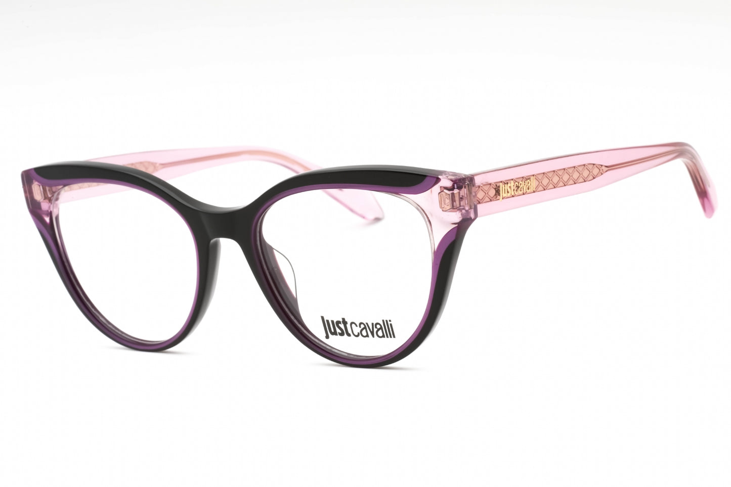 Just Cavalli 001v 4g2 Eyeglasses Black Transparent Purple Size : 51