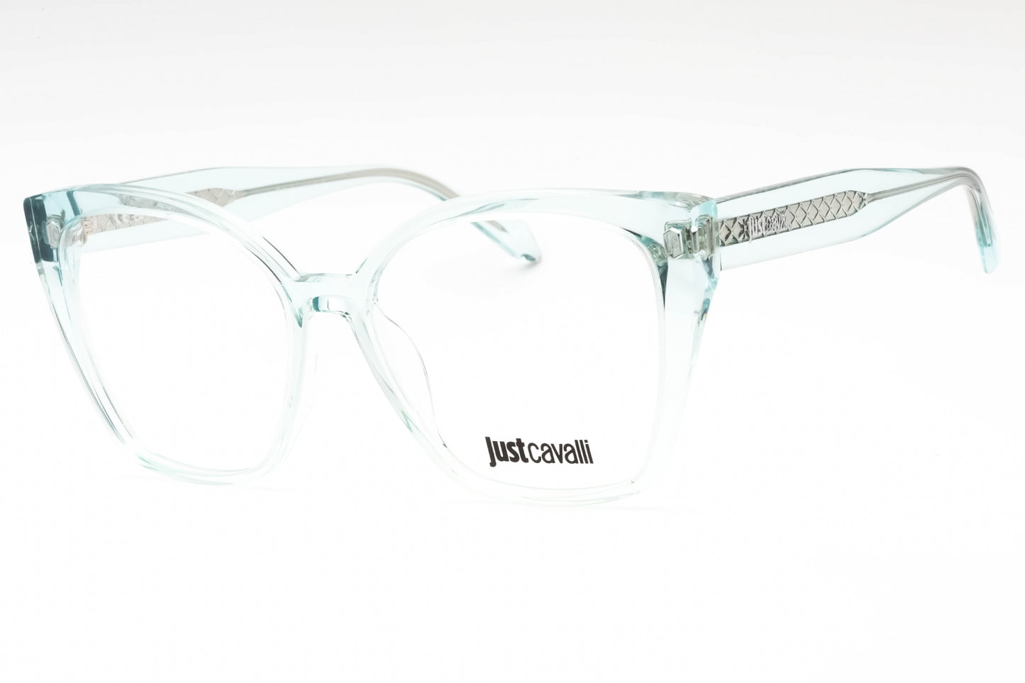 Just Cavalli 005 M40 Eyeglasses Shiny Transparent Green Size : 56