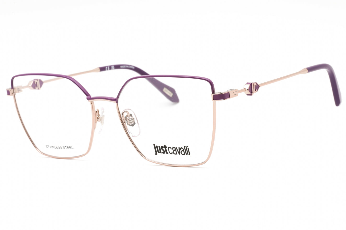 Just Cavalli 013 E59 Eyeglasses Shiny Red Gold Size : 55