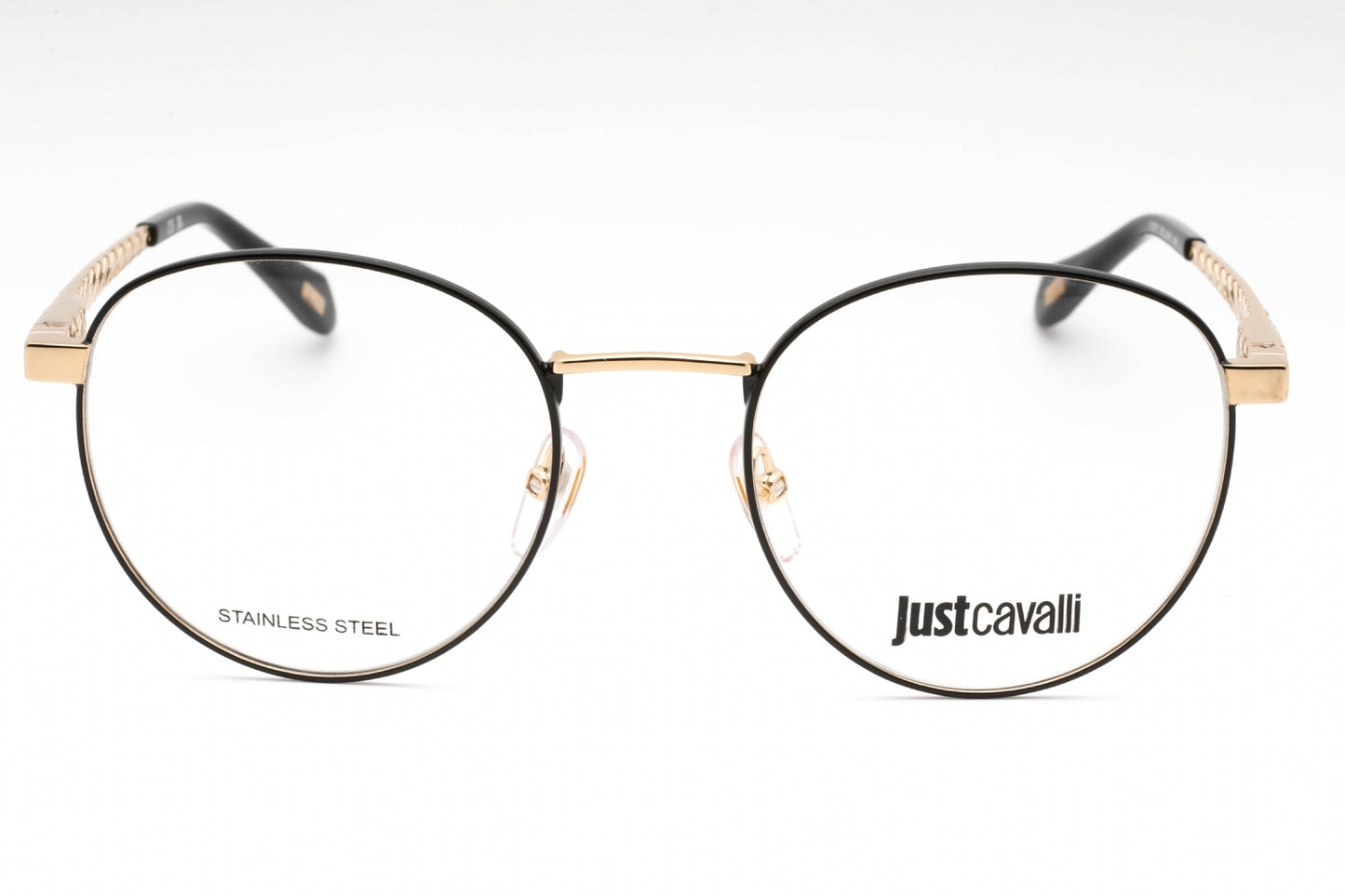 Just Cavalli 017 301 Eyeglasses Black On Rose Gold Size : 51