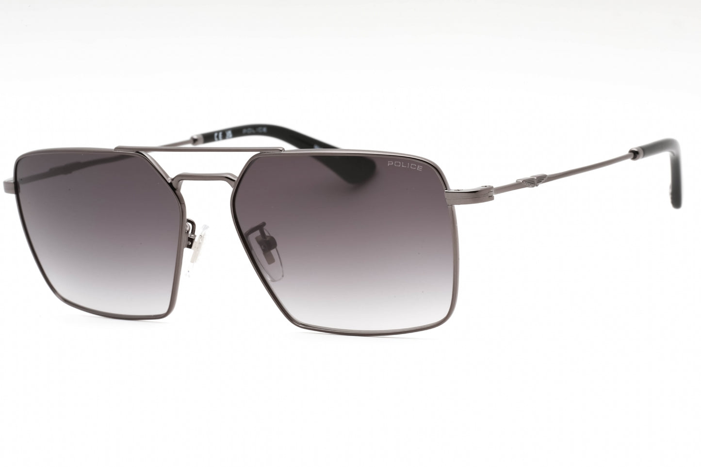 Police Spll07 568 Sunglasses Shiny Gunmetal Size : 59