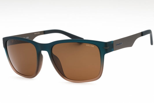 Police Spll09 Mgb Sunglasses Frosted Blue Brown Size : 56
